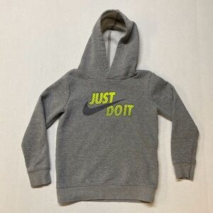 Kid’s Small Nike Grey and Neon Hoodie‎